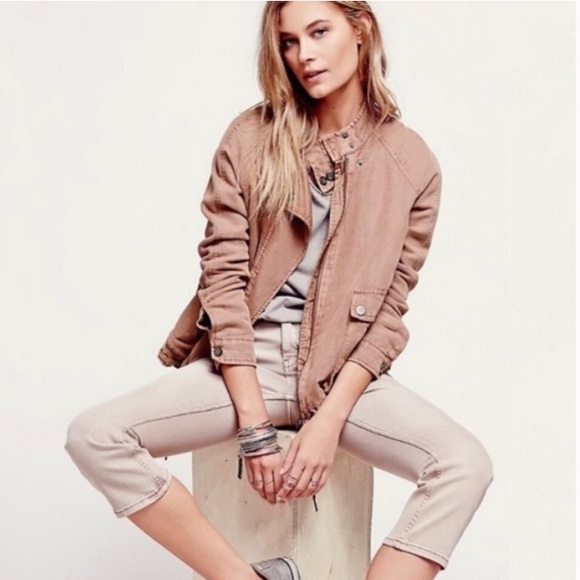 Free People Jackets & Blazers - Free People Oversized Utility Bomber Jacket XS